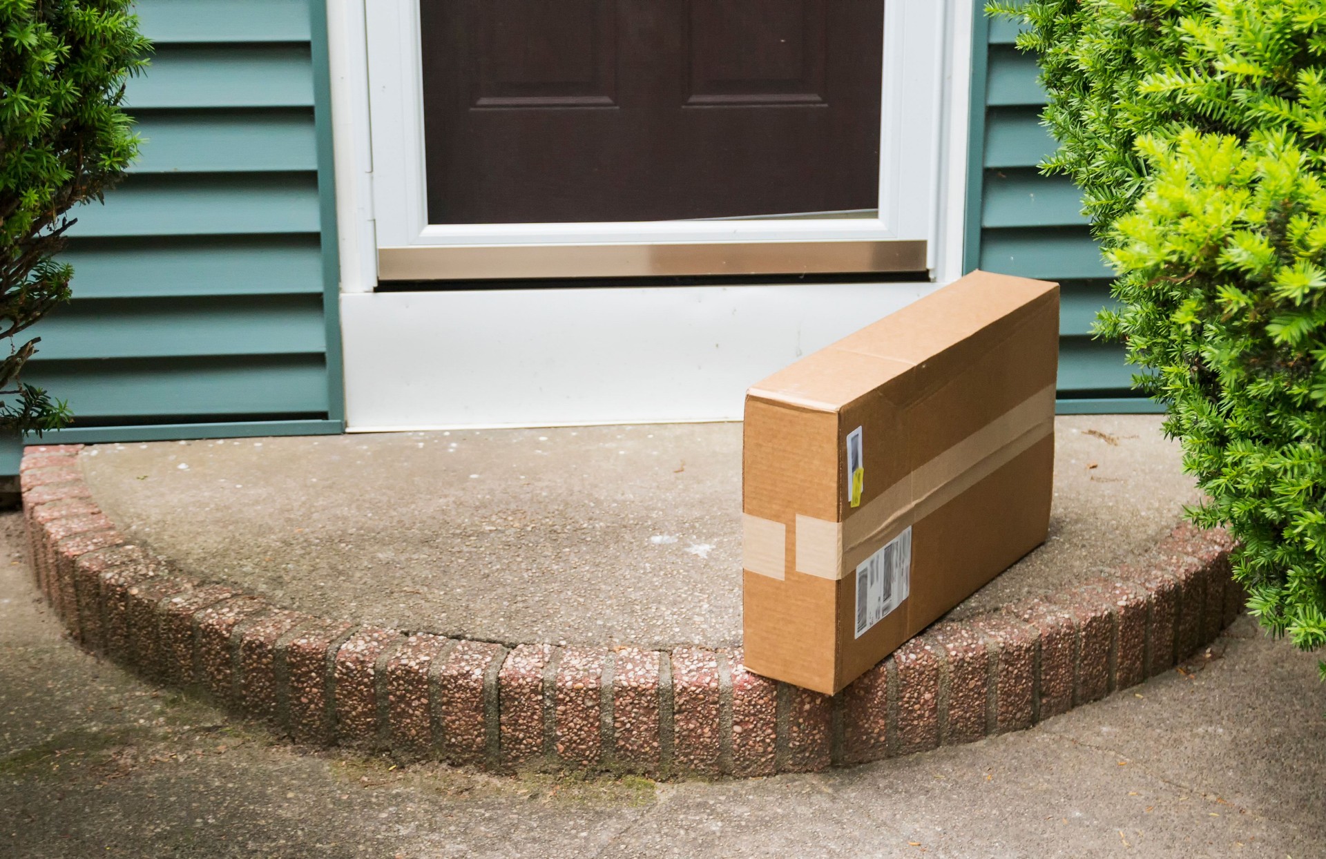 Package left at front door